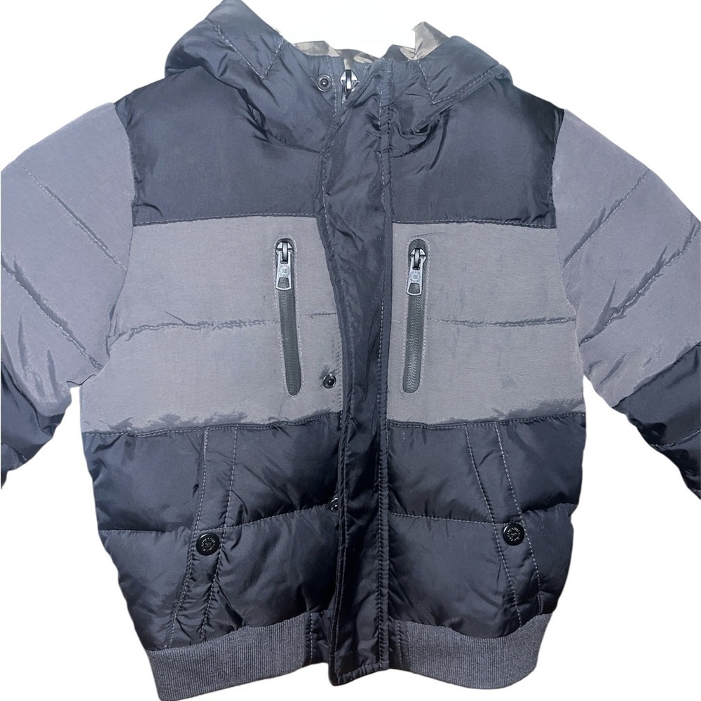 Zara Kids Black and Gray Puffer Jacket - Picture 2 of 5